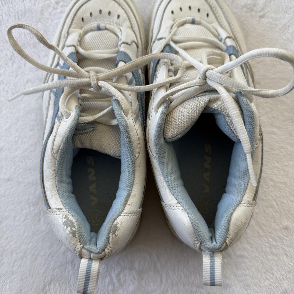 Vans White & Blue Sneakers Size 7.5 - Picture 6 of 8